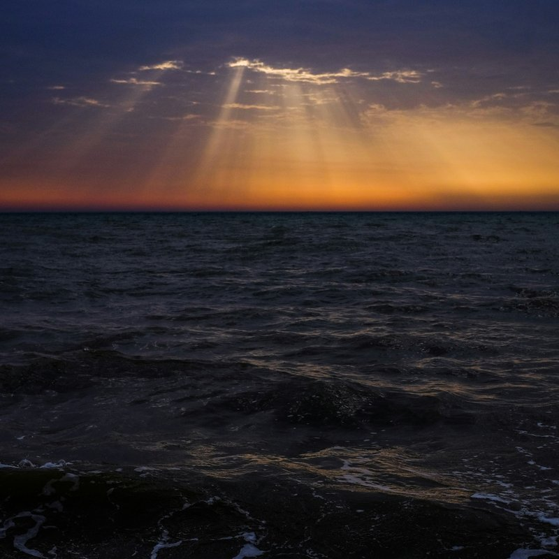 Light over the sea